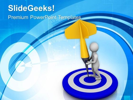 Target Holding Dart Success Concept PowerPoint Templates Ppt Backgrounds For Slides 0813 Target Holding Dart Success Concept PowerPoint Templates Ppt Backgrounds For Slides 0813
