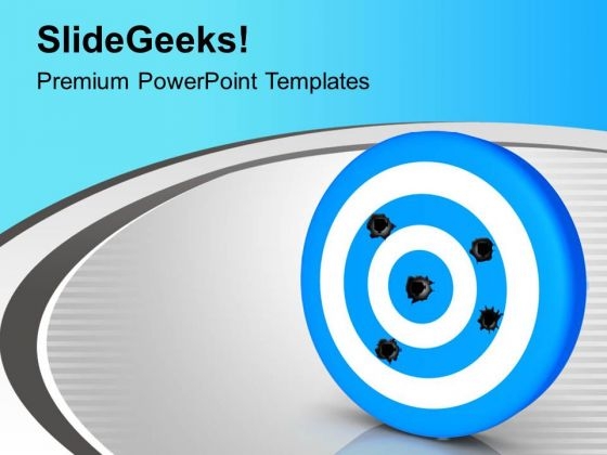 Target With Bullet Holes PowerPoint Templates Ppt Backgrounds For Slides 0413 Target With Bullet Holes PowerPoint Templates Ppt Backgrounds For Slides 0413