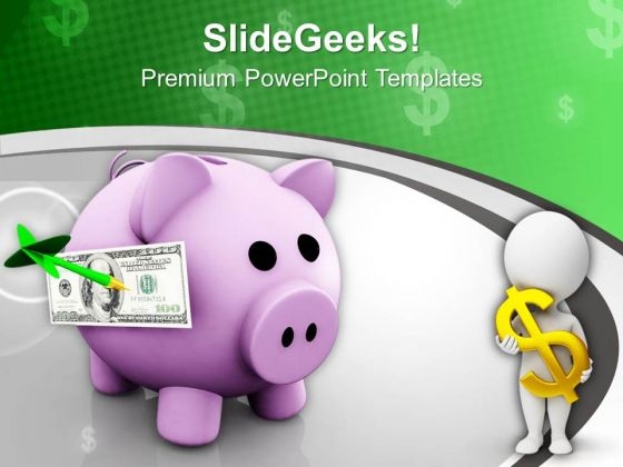 Targetted Dollar Piggy Bank Savings PowerPoint Templates Ppt Backgrounds For Slides 0313 Targetted Dollar Piggy Bank Savings PowerPoint Templates Ppt Backgrounds For Slides 0313