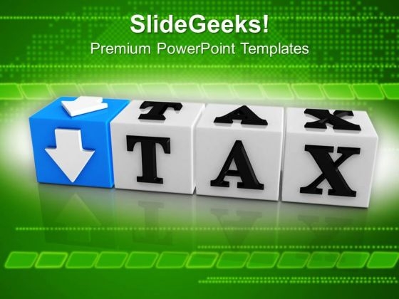 Tax Button Block Cube Business PowerPoint Templates Ppt Backgrounds For Slides 0213