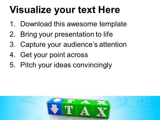 Tax Button Block Cube Future PowerPoint Templates And PowerPoint Themes 1112 impactful engaging