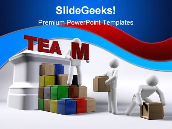 Team Building People Teamwork PowerPoint Template 1110 Team Building People Teamwork PowerPoint Template 1110