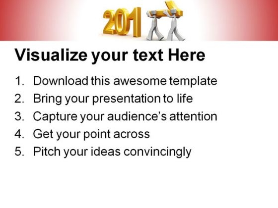 Team Celebrating New Year 2011 Future PowerPoint Templates And PowerPoint Backgrounds 0411 appealing graphical