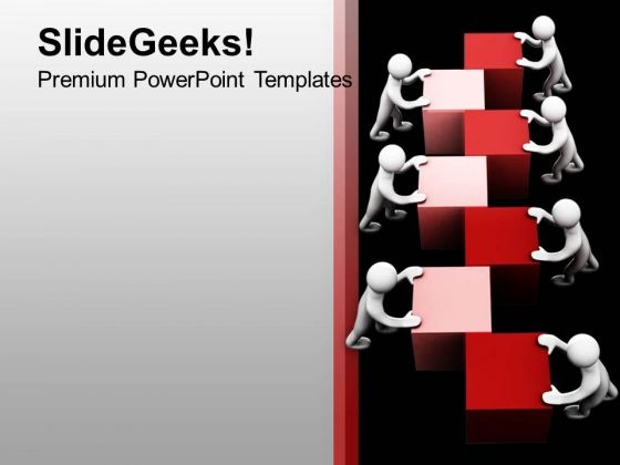 Team Efforts Assemble Business Cubes Strategy PowerPoint Templates Ppt Backgrounds For Slides 0313