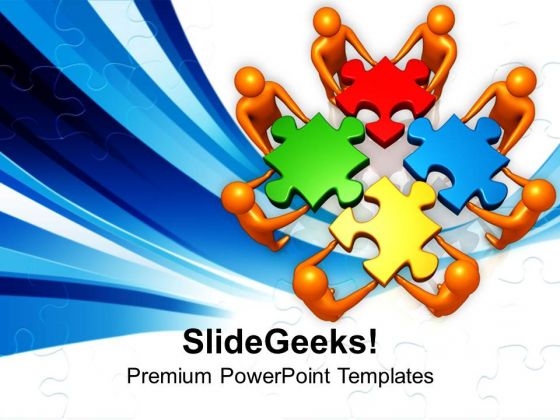 Team Efforts To Solve Puzzle PowerPoint Templates Ppt Backgrounds For Slides 0213 Team Efforts To Solve Puzzle PowerPoint Templates Ppt Backgrounds For Slides 0213