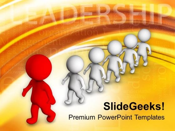 Team Following Their Leader PowerPoint Templates Ppt Backgrounds For Slides 0713 Team Following Their Leader PowerPoint Templates Ppt Backgrounds For Slides 0713