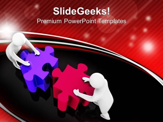 Team Joining Two Jigsaw Puzzles PowerPoint Templates Ppt Backgrounds For Slides 0213 Team Joining Two Jigsaw Puzzles PowerPoint Templates Ppt Backgrounds For Slides 0213