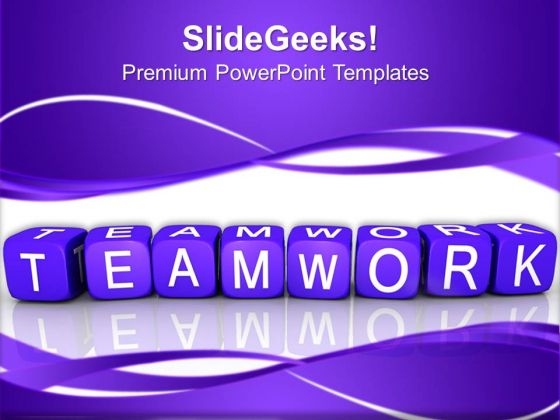 Teamwork Cube Shapes PowerPoint Templates And PowerPoint Themes 0612