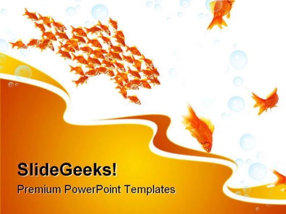 Teamwork Golden Fish Business PowerPoint Themes And PowerPoint Slides 0511 Teamwork Golden Fish Business PowerPoint Themes And PowerPoint Slides 0511