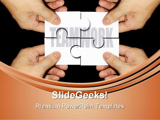 Teamwork Paper Handshake PowerPoint Templates And PowerPoint Backgrounds 0811
