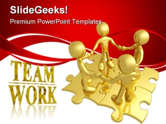 Teamwork Puzzle Business PowerPoint Templates And PowerPoint Backgrounds 0811 Teamwork Puzzle Business PowerPoint Templates And PowerPoint Backgrounds 0811