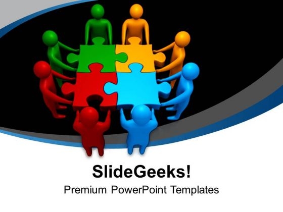 Teamwork To Combine Business Puzzles PowerPoint Templates Ppt Backgrounds For Slides 0213 Teamwork To Combine Business Puzzles PowerPoint Templates Ppt Backgrounds For Slides 0213