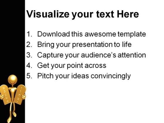 Ten Commandments People PowerPoint Templates: Nếu bạn muốn thể hiện tình yêu của Chúa nhân đạo bằng những bức hình cảm động, thì đây là mẫu PowerPoint rất phù hợp để bạn sử dụng. Dù cho bạn là giáo viên, giảng viên hay nhà truyền giáo, Ten Commandments People PowerPoint Templates sẽ giúp bạn kết nối với khán giả một cách nhân văn và gần gũi hơn.