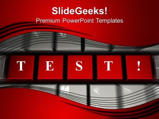 Test Word On Keyboard Computer PowerPoint Templates And PowerPoint Themes 1112
