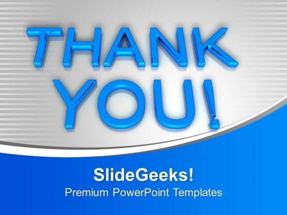 Thank You Metaphor PowerPoint Templates Ppt Backgrounds For Slides 0113