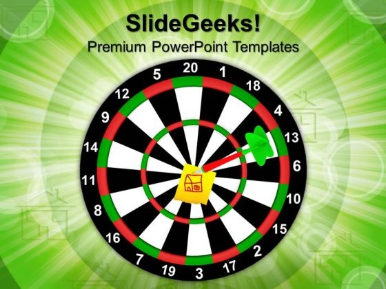 The Darts Hit The Target House PowerPoint Templates And PowerPoint Themes 1012 The Darts Hit The Target House PowerPoint Templates And PowerPoint Themes 1012
