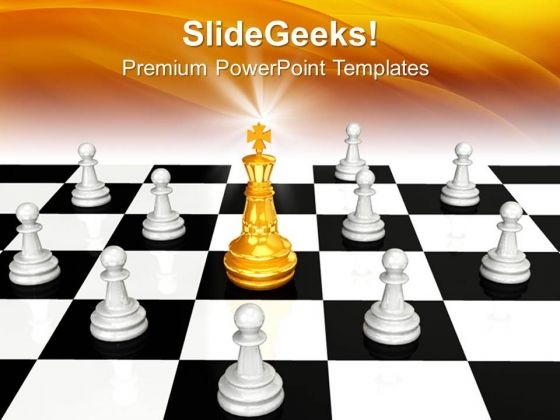 The King Leadership PowerPoint Templates And PowerPoint Themes 0812