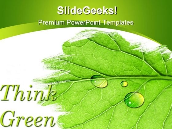 Think Green Nature PowerPoint Template 1110 Think Green Nature PowerPoint Template 1110