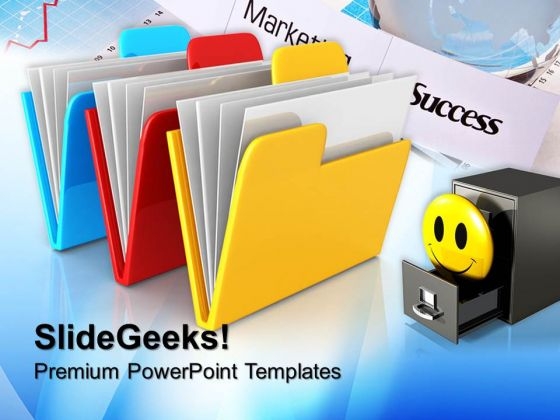 Three Folder Computer PowerPoint Templates And PowerPoint Themes 0712