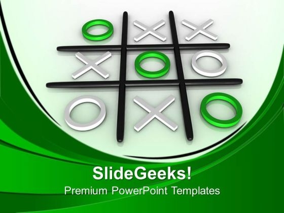 Tic Toe Game For Entertainment PowerPoint Templates Ppt Backgrounds For Slides 0313