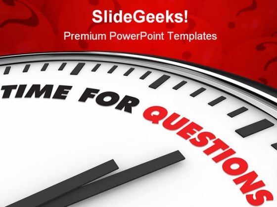 Time For Questions Clock Business Template 1010 Time For Questions Clock Business Template 1010
