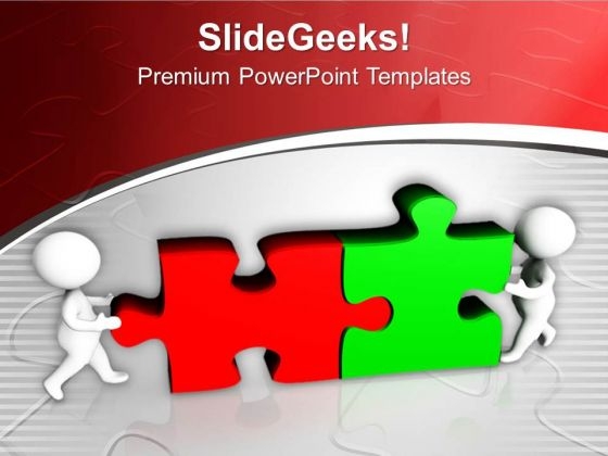 Time To Assemble The Puzzles Solution PowerPoint Templates Ppt Backgrounds For Slides 0513