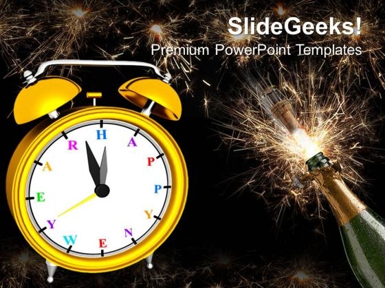 Time To Celebrate New Year PowerPoint Templates Ppt Backgrounds For Slides 1212