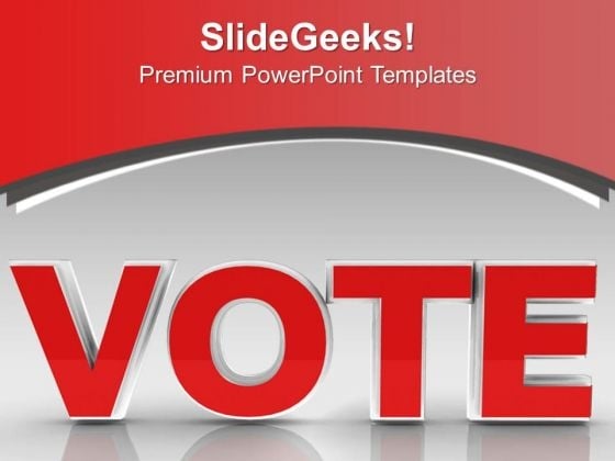 time to vote presidential elections government powerpoint templates