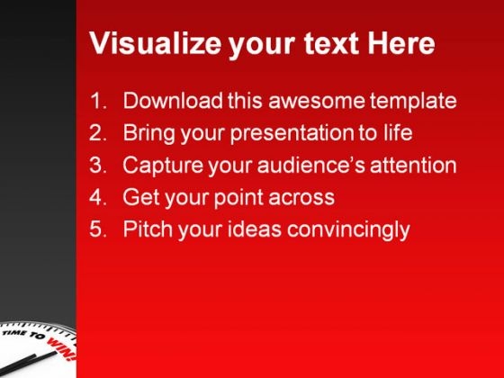 Time To Win Business PowerPoint Template 0610 aesthatic impactful