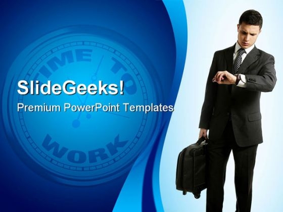 time_to_work_success_powerpoint_templates_and_powerpoint_backgrounds_0311_title