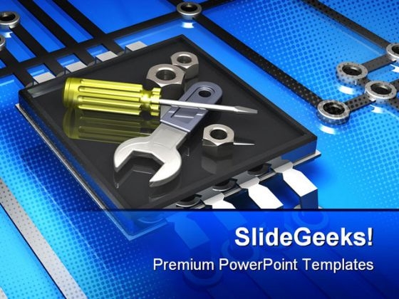 Tools And Microchip Industrial PowerPoint Themes And PowerPoint Slides 0311