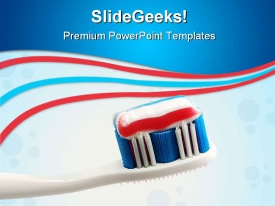 Toothbrush With Toothpaste Dental PowerPoint Themes And PowerPoint Slides 0811 Toothbrush With Toothpaste Dental PowerPoint Themes And PowerPoint Slides 0811