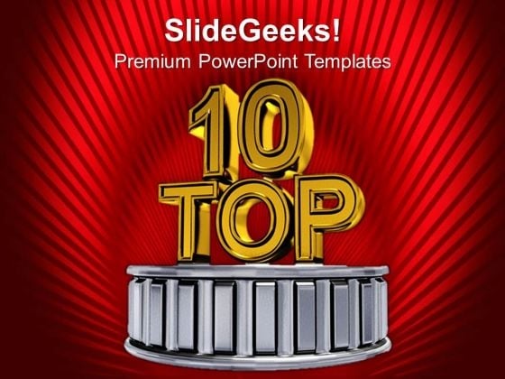 Top Ten Business Award Winners PowerPoint Templates Ppt Backgrounds For Slides 0313