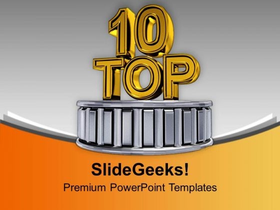 Top Ten Winners Competition PowerPoint Templates Ppt Backgrounds For Slides 0313