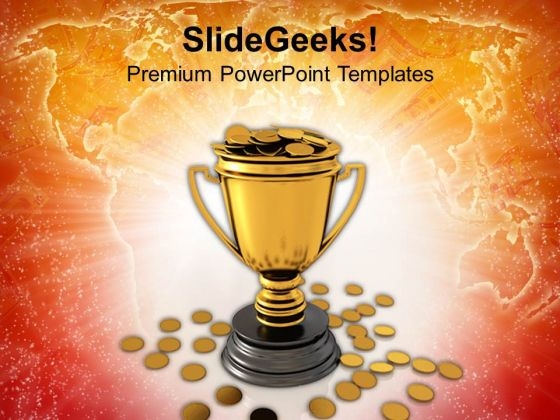 Trophy Full Of Golden Coins PowerPoint Templates Ppt Backgrounds For Slides 0213 Trophy Full Of Golden Coins PowerPoint Templates Ppt Backgrounds For Slides 0213