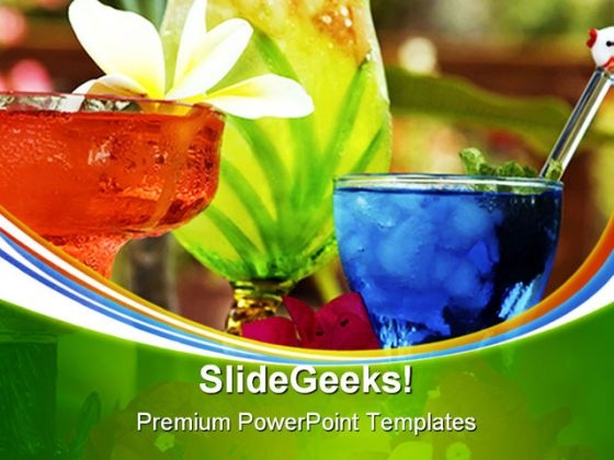 Tropical Drinks Food PowerPoint Themes And PowerPoint Slides 0411