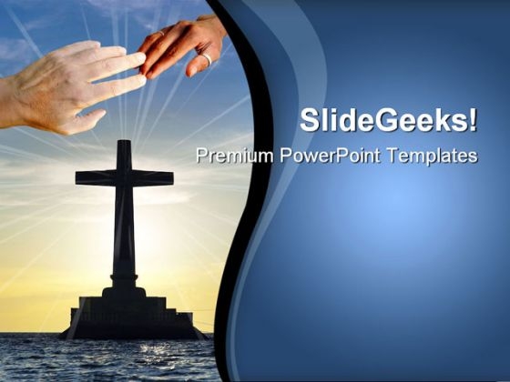 Tropical Sunset With Cross Religion PowerPoint Themes And PowerPoint Slides 0811 Tropical Sunset With Cross Religion PowerPoint Themes And PowerPoint Slides 0811