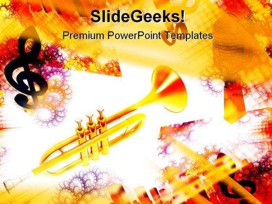 Trumpet Music PowerPoint Templates And PowerPoint Backgrounds 0611 Trumpet Music PowerPoint Templates And PowerPoint Backgrounds 0611