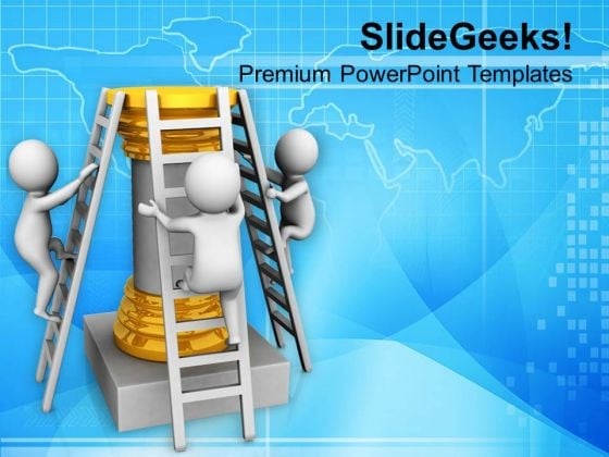 Try To Climb The Ladder Of Success PowerPoint Templates Ppt Backgrounds For Slides 0613