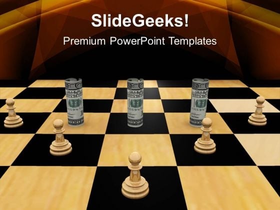 Twisted Dollars And Chess Pieces Strategy PowerPoint Templates And PowerPoint Themes 1112 Twisted Dollars And Chess Pieces Strategy PowerPoint Templates And PowerPoint Themes 1112
