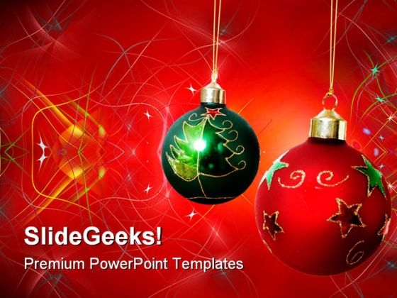 Two Christmas Balls Festival PowerPoint Themes And PowerPoint Slides 0511 Two Christmas Balls Festival PowerPoint Themes And PowerPoint Slides 0511