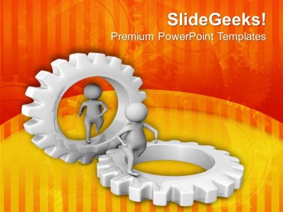 Two Different Gears For Two People PowerPoint Templates Ppt Backgrounds For Slides 0713 Two Different Gears For Two People PowerPoint Templates Ppt Backgrounds For Slides 0713