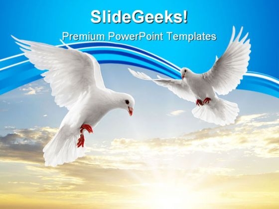 Two Dove Animals PowerPoint Themes And PowerPoint Slides 0411 Two Dove Animals PowerPoint Themes And PowerPoint Slides 0411