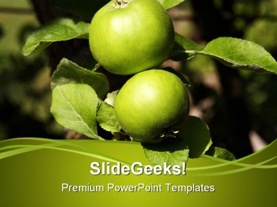 Two Green Apples Food PowerPoint Templates And PowerPoint Backgrounds 0211 Two Green Apples Food PowerPoint Templates And PowerPoint Backgrounds 0211