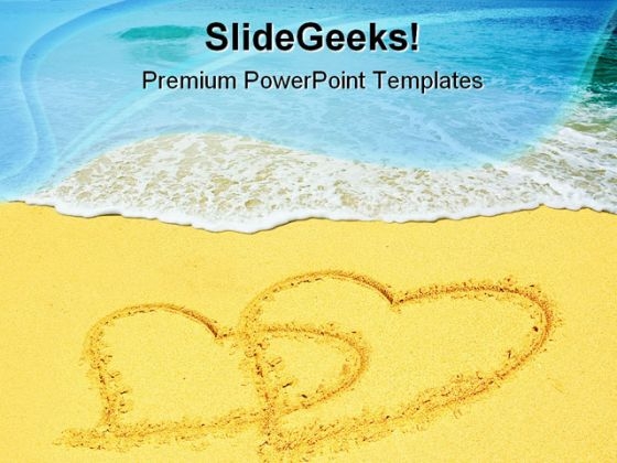 Two Hearts On Beach PowerPoint Themes And PowerPoint Slides 0711 Two Hearts On Beach PowerPoint Themes And PowerPoint Slides 0711