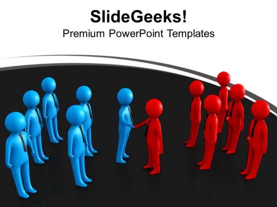 Two Teams People Shaking Hands PowerPoint Templates Ppt Backgrounds For Slides 0213 Two Teams People Shaking Hands PowerPoint Templates Ppt Backgrounds For Slides 0213