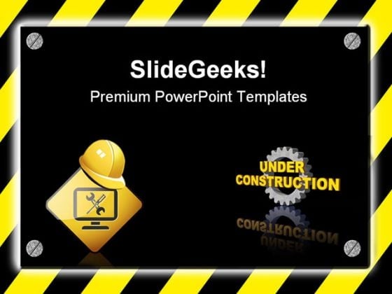 Under Construction Signpost Metaphor PowerPoint Templates And PowerPoint Backgrounds 0811 Under Construction Signpost Metaphor PowerPoint Templates And PowerPoint Backgrounds 0811