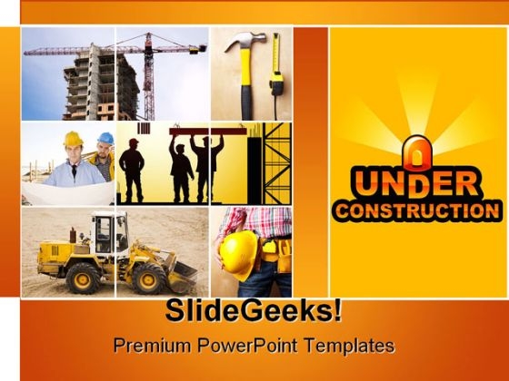 Under Construction Transportation PowerPoint Template 0910 Under Construction Transportation PowerPoint Template 0910