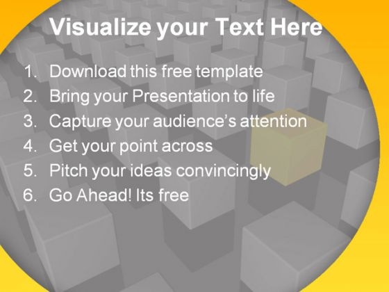 Abstract Cubes PowerPoint Template template content ready