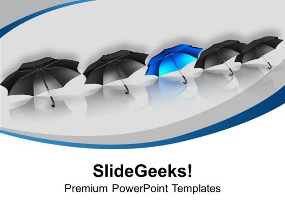 Unique Blue Umbrella With All Blacks PowerPoint Templates Ppt Backgrounds For Slides 0313 Unique Blue Umbrella With All Blacks PowerPoint Templates Ppt Backgrounds For Slides 0313